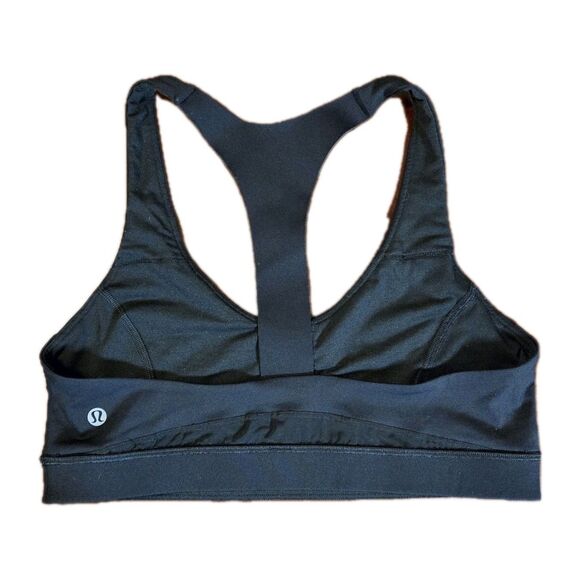 Lululemon Break Free Racerback Sports Bra Sz 10 Med. SoulCycle Black Quick Dry - Picture 3 of 6
